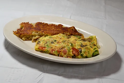 A vegetable omelette