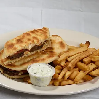 Grilled panini with fries